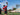 Boy throwing football towards SKLZ target