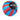 Close up of SKLZ blue and red Spin Vision Baseball on white background