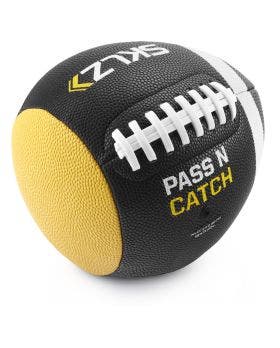 SKLZ Pass N Catch football side angled view product photo close up on white background.