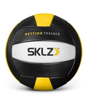 Front view of SKLZ Setting Trainer weighted volleyball on a white background
